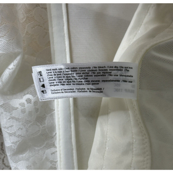 Dominique Corset Women 42C Ivory Bone Colette Lace Bridal Longline Bra Intimates - Picture 6 of 8